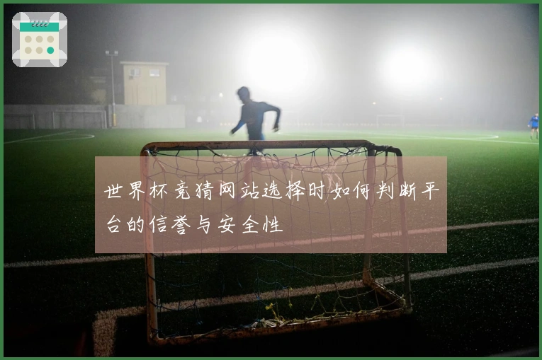 世界杯竞猜网站选择时如何判断平台的信誉与安全性